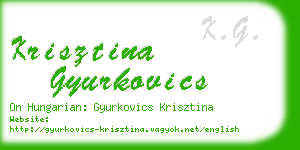 krisztina gyurkovics business card